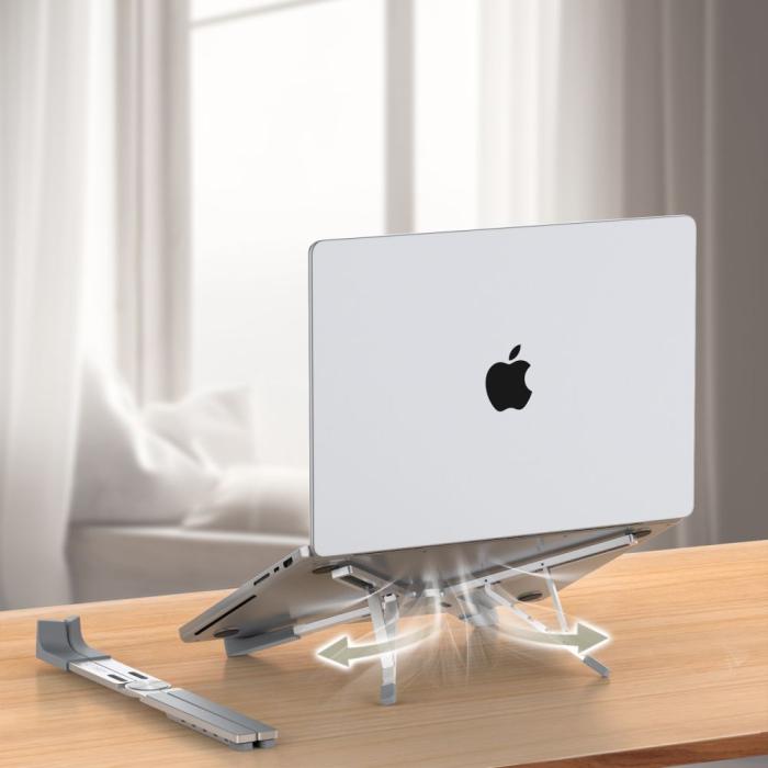 Bild 6, Tech-Protect Tech-Protect Universal Justerbart Laptop Stativ Silver - Teknikhallen.se