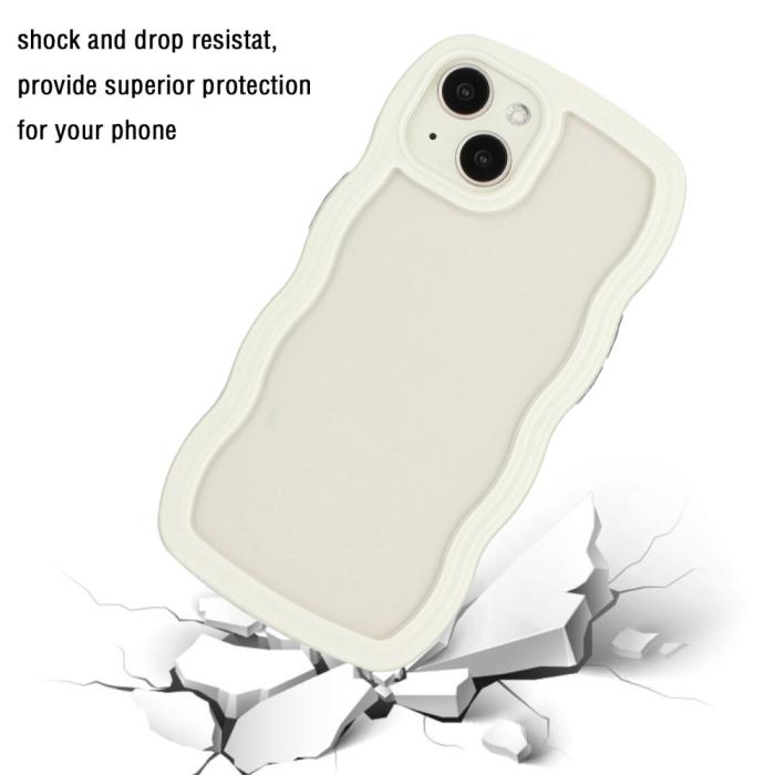 Bild 2,  iPhone 14 Skal Wavy Hybrid Transparent/Vit - Teknikhallen.se