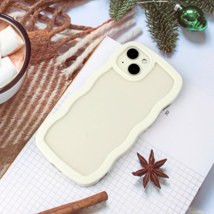 Bild 3,  iPhone 14 Skal Wavy Hybrid Transparent/Vit - Teknikhallen.se
