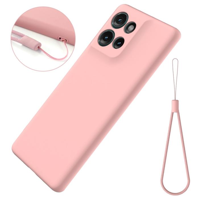 Bild 2,  Motorola Edge 50 Skal Liquid Silikon Rosa - Teknikhallen.se