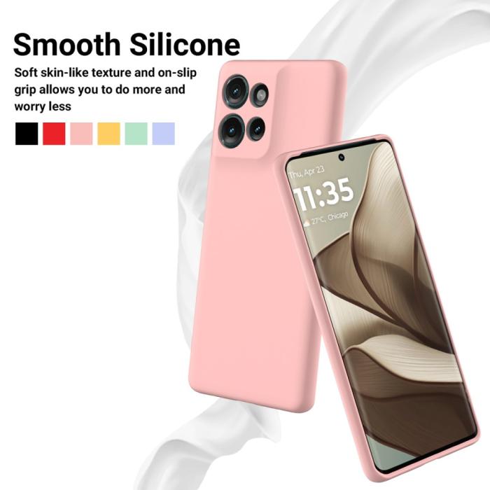 Bild 4,  Motorola Edge 50 Skal Liquid Silikon Rosa - Teknikhallen.se