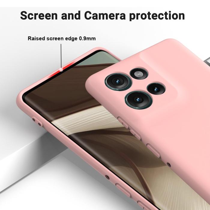 Bild 5,  Motorola Edge 50 Skal Liquid Silikon Rosa - Teknikhallen.se