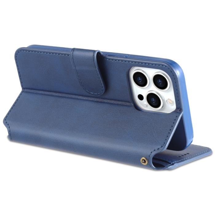 Bild 5, AZNS AZNS iPhone 14 Pro Fodral Läder Blå - Teknikhallen.se