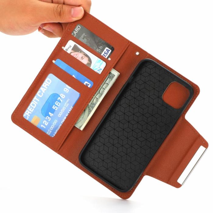 Bild 6,  iPhone 15 Plus 2in1 Magnet Fodral Brun - Teknikhallen.se