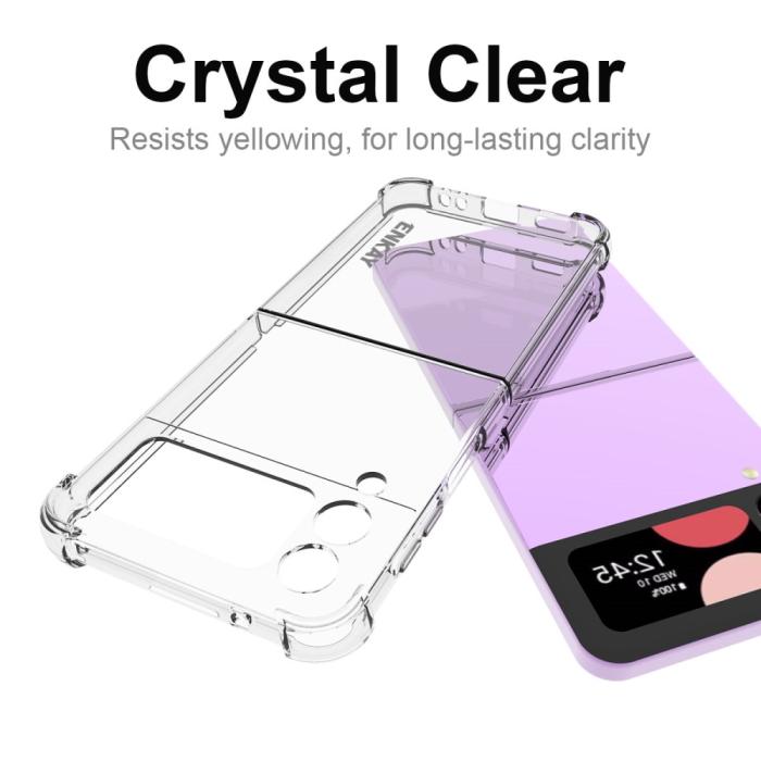 Bild 6, ENKAY ENKAY Galaxy Z Flip 4 Skal Shockproof TPU Transparent - Teknikhallen.se