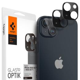 Spigen Spigen iPhone 14 / 14 Plus 2-PACK Optik GLAS.tR Linsskydd Svart - Teknikhallen.se