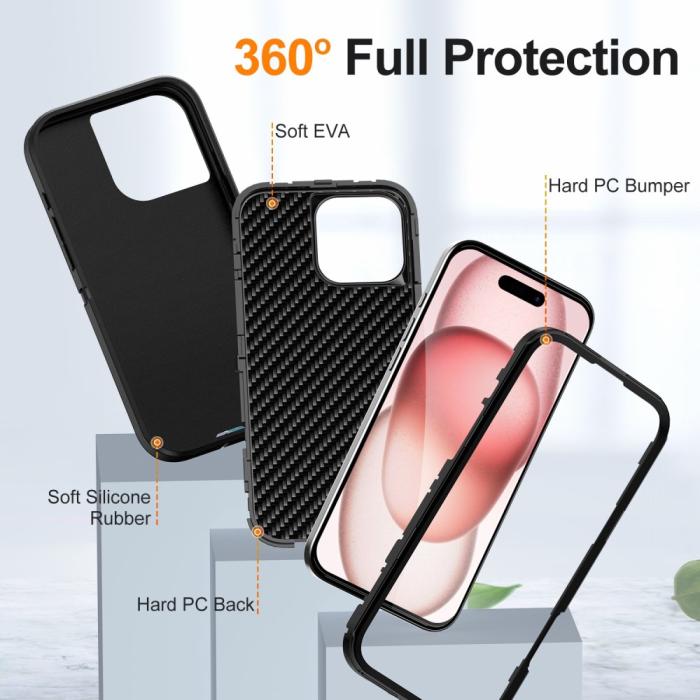 Bild 4,  iPhone 16 Pro Max Skal Xtreme Shockproof Hybrid Svart - Teknikhallen.se