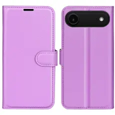  iPhone Air Fodral Litchi L&auml;der Lila - Teknikhallen.se