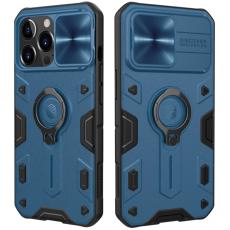 NILLKIN iPhone 13 Pro - NILLKIN CamShield Armor Hybrid Ring Skal - Bl&aring; - Teknikhallen.se