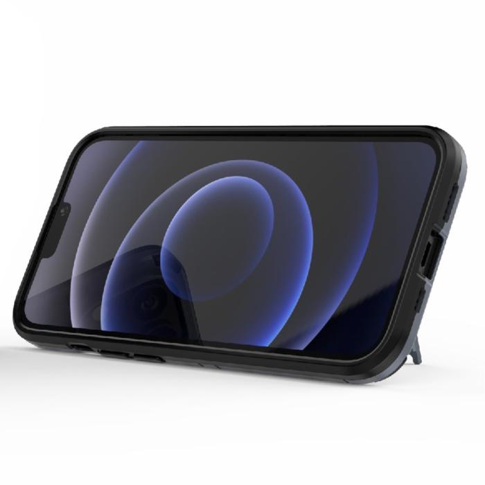 Bild 3,  iPhone 13 Pro - Armor Hybrid Skal Kickstand - Navy Blue - Teknikhallen.se
