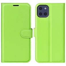  Samsung Galaxy A03 Fodral Litchi L&auml;der Gr&ouml;n - Teknikhallen.se