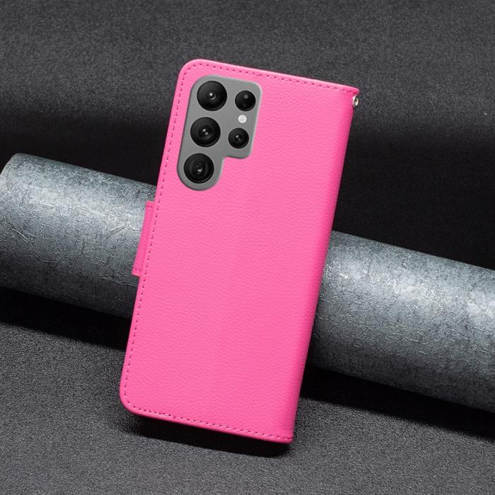 Bild 6,  Samsung Galaxy S24 Ultra Fodral Litchi Shark Rosa - Teknikhallen.se