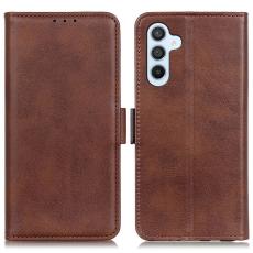  Galaxy A34 5G Fodral Med Magnetisk St&auml;ngning Brun - Teknikhallen.se