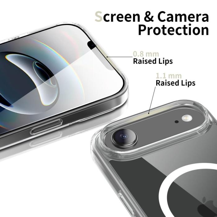 Bild 5, Tech-Protect Tech-Protect iPhone Air Skal MagSafe FlexAir Hybrid Transparent - Teknikhallen.se