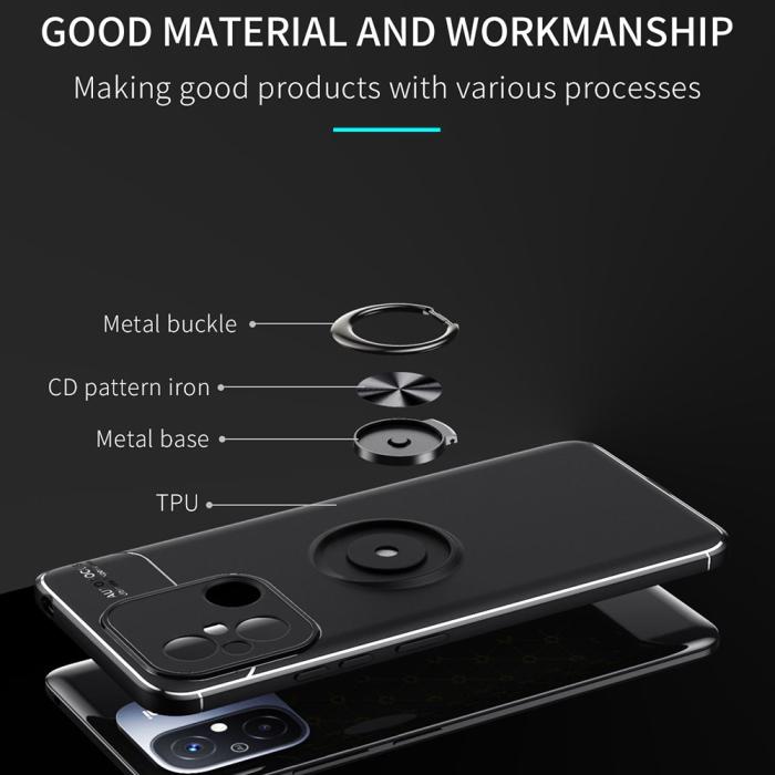 Bild 2,  Xiaomi Redmi 12C 4G Skal Ring Svart/Röd - Teknikhallen.se