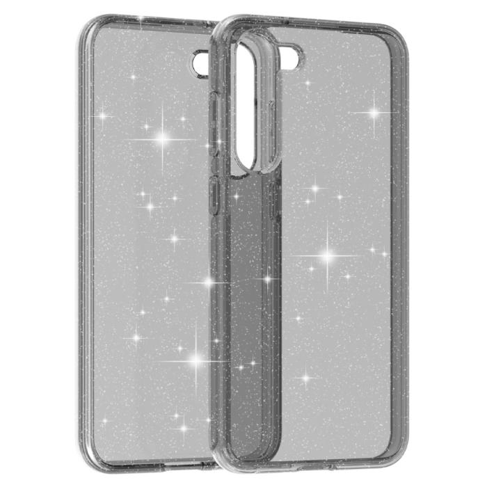 Bild 3,  Samsung Galaxy S23 Plus Skal Glitter Hybrid Grå - Teknikhallen.se