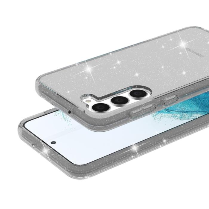 Bild 4,  Samsung Galaxy S23 Plus Skal Glitter Hybrid Grå - Teknikhallen.se