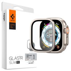 Spigen Spigen Apple Watch Ultra 49 mm Sk&auml;rmskydd Glas.tR Slim Pro Titanium - Teknikhallen.se