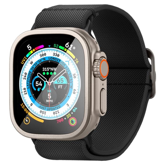 Bild 2, Spigen Spigen Apple Watch Ultra 49 mm Skärmskydd Glas.tR Slim Pro Titanium - Teknikhallen.se