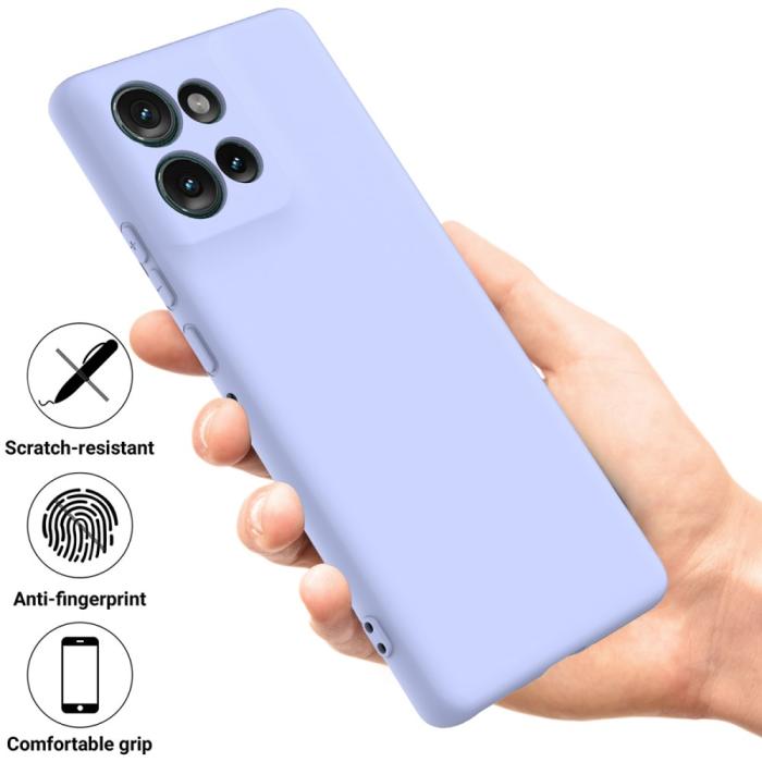 Bild 3,  Motorola Edge 50 Skal Liquid Silikon Lila - Teknikhallen.se