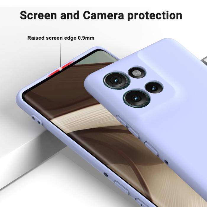Bild 5,  Motorola Edge 50 Skal Liquid Silikon Lila - Teknikhallen.se