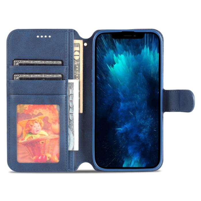Bild 6, AZNS AZNS iPhone 14 Pro Fodral Läder Blå - Teknikhallen.se