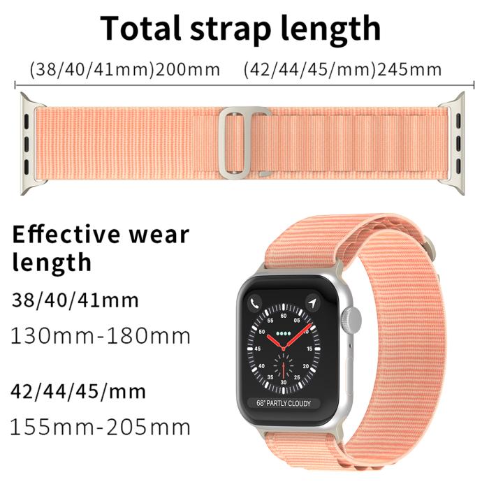 Bild 4, ColorPop Apple Watch 42/44/45/46/49 mm Armband Alpine Pro Loop Rosa - Teknikhallen.se