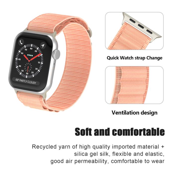 Bild 5, ColorPop Apple Watch 42/44/45/46/49 mm Armband Alpine Pro Loop Rosa - Teknikhallen.se