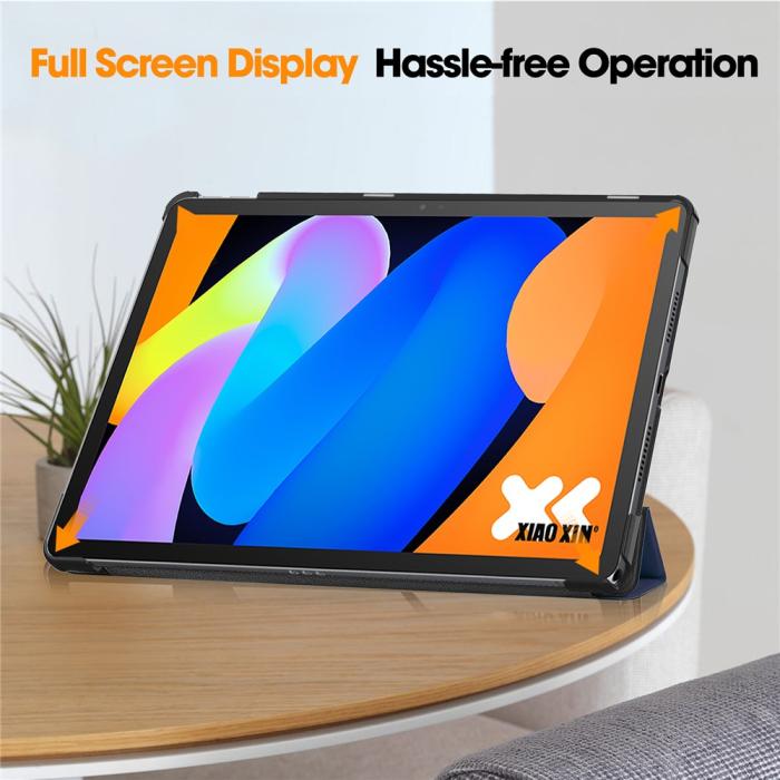 Bild 5,  Lenovo Idea Tab Fodral Tri-Fold Läder Mörk Blå - Teknikhallen.se