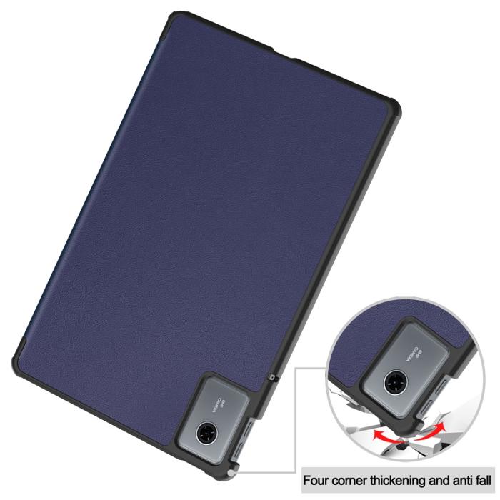 Bild 6,  Lenovo Idea Tab Fodral Tri-Fold Läder Mörk Blå - Teknikhallen.se