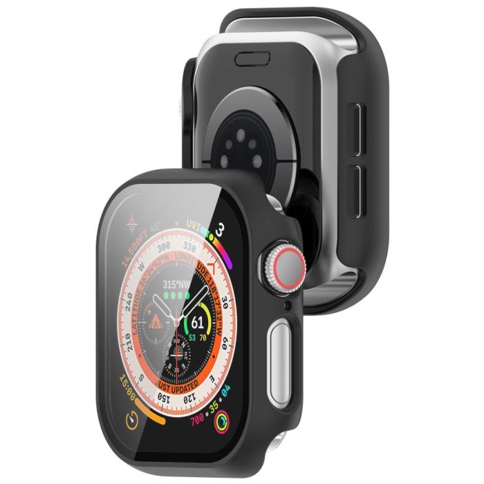 Bild 6,  Apple Watch 10 42 mm Skal Med Skärmskydd Härdat Glas Svart - Teknikhallen.se
