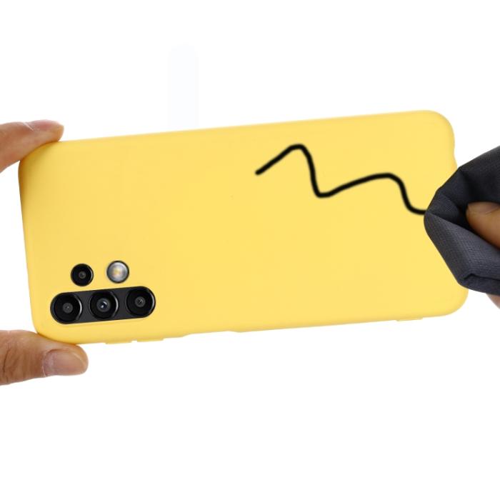 Bild 6,  Samsung Galaxy A13 4G Skal Silikon Liquid Gul - Teknikhallen.se
