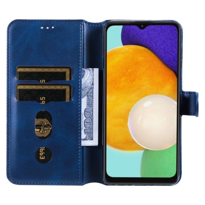 Bild 4,  Samsung Galaxy A04s / A13 5G Fodral Klassiskt Läder Blå - Teknikhallen.se