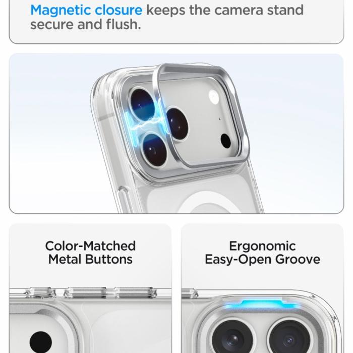 Bild 6, Spigen Spigen iPhone 18 Pro Max/17 Pro Max Skal MagSafe Ultra Hybrid Optik S - Teknikhallen.se