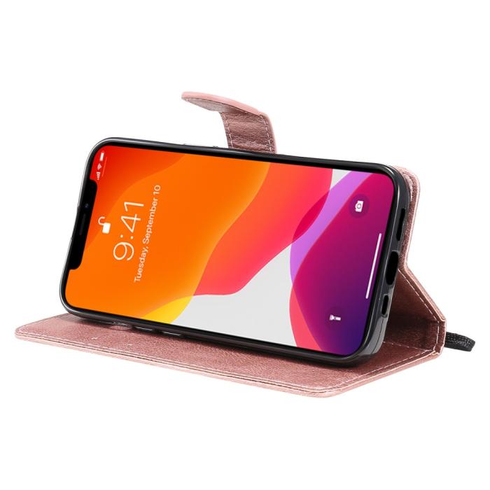 Bild 6,  iPhone 13 Pro - Solid Läder Fodral - Roséguld - Teknikhallen.se