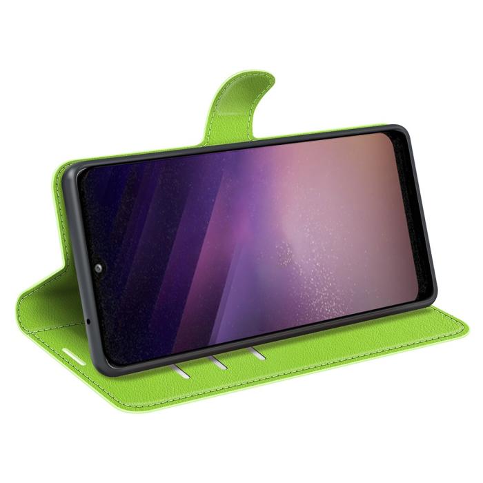 Bild 5,  Samsung Galaxy A03 Fodral Litchi Läder Grön - Teknikhallen.se