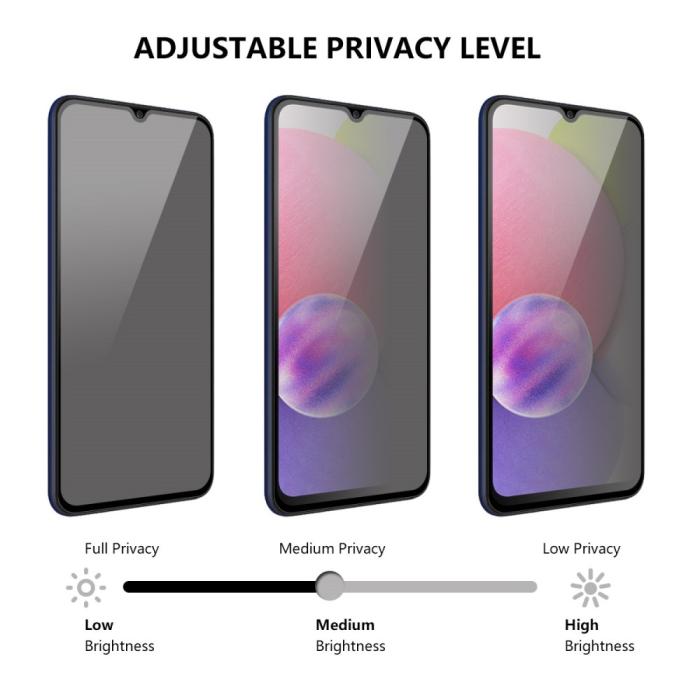 Bild 4, ENKAY ENKAY Galaxy A14 4G/5G Skärmskydd Heltäckande Härdat Glas Privacy - Teknikhallen.se