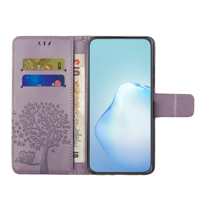 Bild 2,  Motorola Moto G86 Power/G86 5G Fodral Träd Tryck Lila - Teknikhallen.se