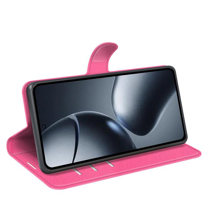 Bild 6,  Xiaomi 15T Fodral Litchi Läder Rosa - Teknikhallen.se