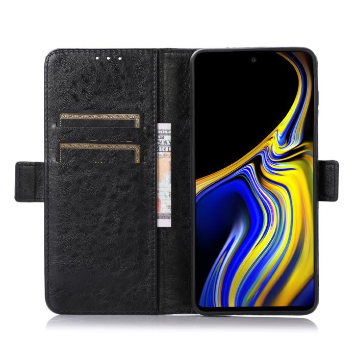 Bild 5,  Samsung Galaxy S22 Ultra Fodral Crazy Horse Svart - Teknikhallen.se