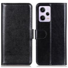  Xiaomi Redmi Note 12 Pro 5G Fodral Crazy Horse L&auml;der Svart - Teknikhallen.se