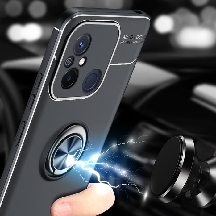 Bild 4,  Xiaomi Redmi 12C 4G Skal Ring Svart/Röd - Teknikhallen.se