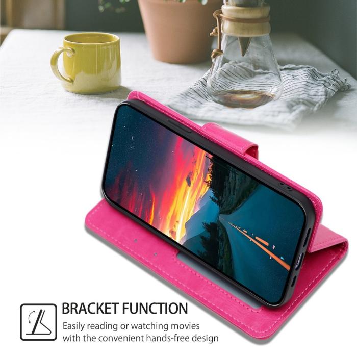 Bild 3,  Samsung Galaxy S23 Plus Fodral Läder Rosa - Teknikhallen.se