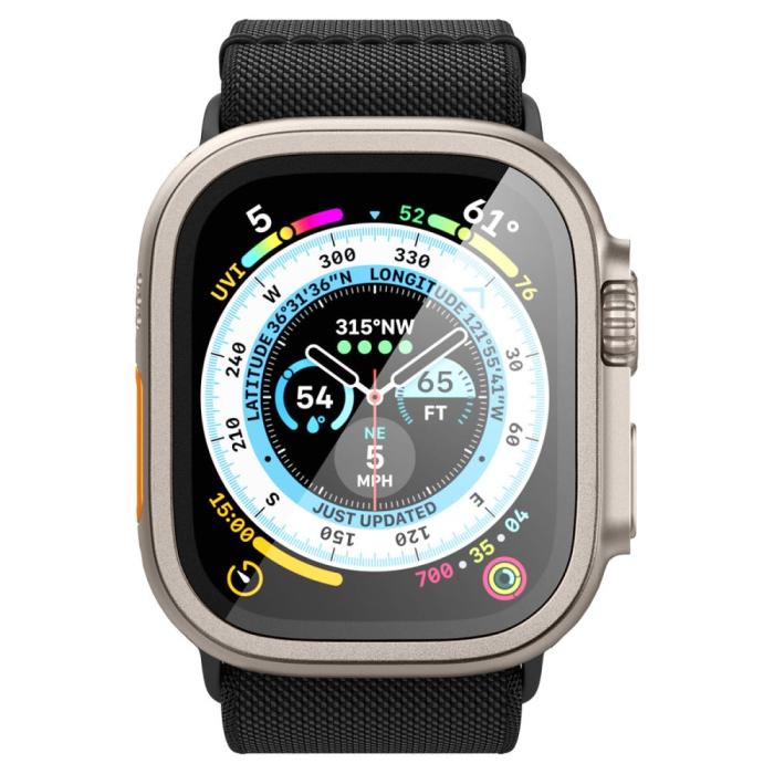 Bild 4, Spigen Spigen Apple Watch Ultra 49 mm Skärmskydd Glas.tR Slim Pro Titanium - Teknikhallen.se