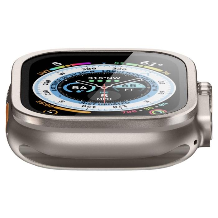 Bild 5, Spigen Spigen Apple Watch Ultra 49 mm Skärmskydd Glas.tR Slim Pro Titanium - Teknikhallen.se