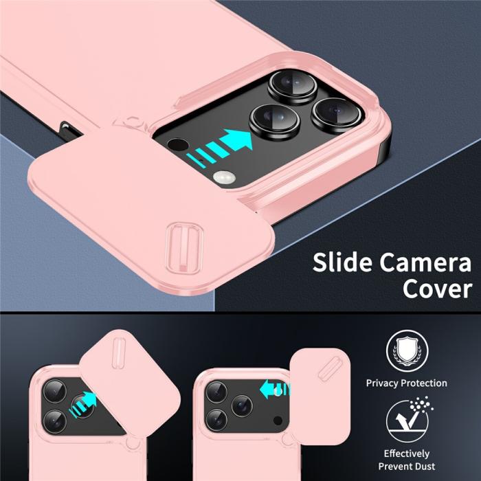 Bild 3,  iPhone 17 Pro Skal Hybrid Armor CamCover Rosa - Teknikhallen.se