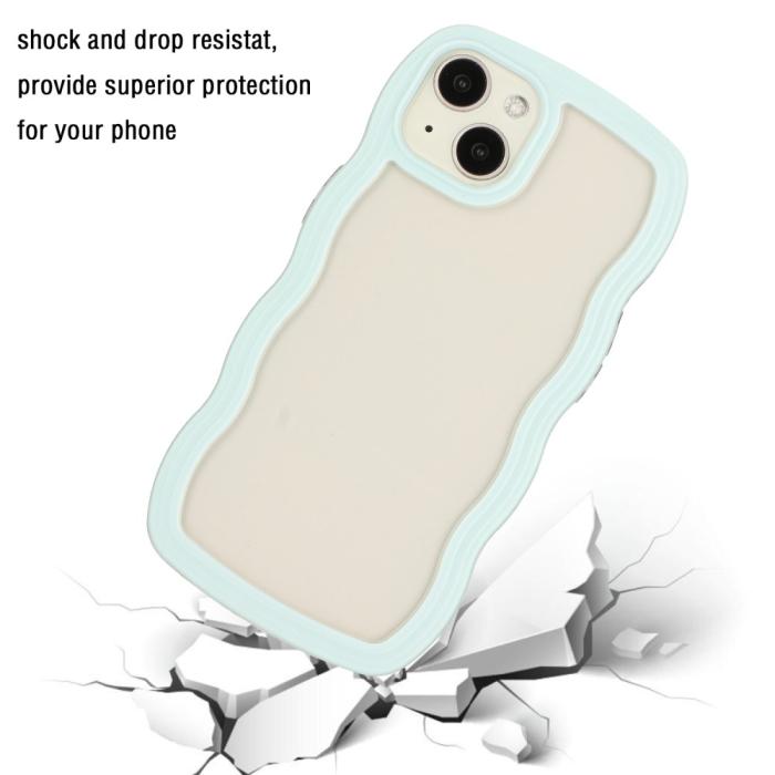 Bild 2,  iPhone 15 Skal Wavy Hybrid Transparent/Grön - Teknikhallen.se