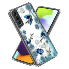  Samsung Galaxy S24 Plus Skal Med Tryck Fj&auml;rilar/Blommor - Teknikhallen.se