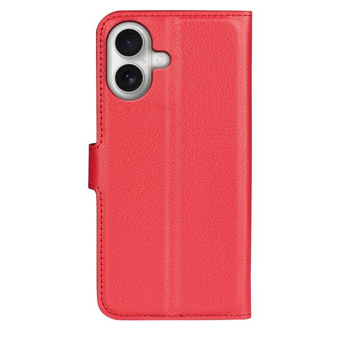 Bild 6,  iPhone 17 Fodral Litchi Läder Röd - Teknikhallen.se
