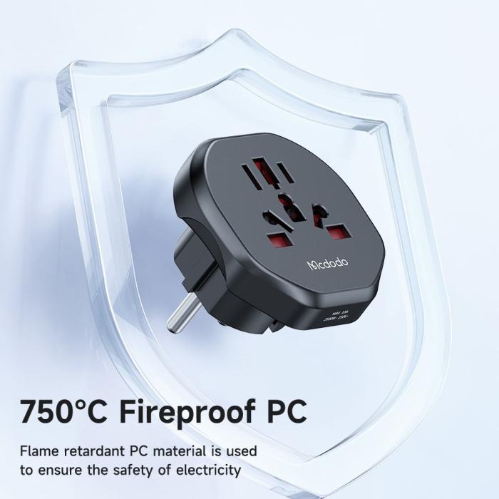 Bild 3, MCDODO MCDODO Universal Reseadapter EU Plugg UK/EU/US - Teknikhallen.se